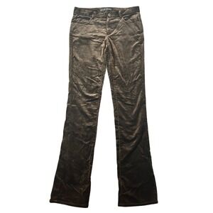Ralph Lauren Black Label Womens Brown Velvet Straight Pants Size 4 Fits 31x33